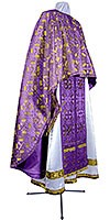 Greek Priest vestment -  metallic brocade BG3 (violet-gold)