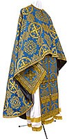 Greek Priest vestment -  rayon brocade S4 (blue-gold)