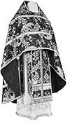 Old-Rite Russian Priest vestments - metallic brocade BG6 (black-silver)