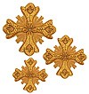 Hand-embroidered crosses - D163