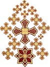 Hand-embroidered crosses - P33