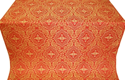 Don silk (rayon brocade) (red/gold)