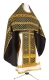 Russian Priest vestments - Small Cross metallic brocade BG1 (black-gold), Standard design