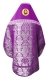 Russian Priest vestments - Leonil metallic brocade BG2 (violet-silver) with velvet inserts (back), Standard design