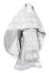 Russian Priest vestments - Alania rayon brocade S3 (white-silver), Economy design