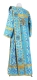 Deacon vestments - Gouslitsa metallic brocade B (blue-gold) back, Standard cross design