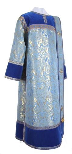 Deacon vestments - metallic brocade BG3 (blue-gold)
