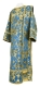 Deacon vestments - Thebroniya rayon brocade S4 (blue-gold), Standard design