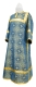 Clergy sticharion - Shouya rayon brocade S3 (blue-gold), Economy design