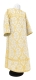 Clergy sticharion - Korona rayon brocade S3 (white-gold), Standard cross design