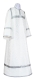 Altar server sticharion - Souzdal' rayon brocade S2 (white-silver), Economy design