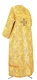 Altar server sticharion - Floral Cross rayon brocade S3 (yellow-claret-gold) (back), Standard design