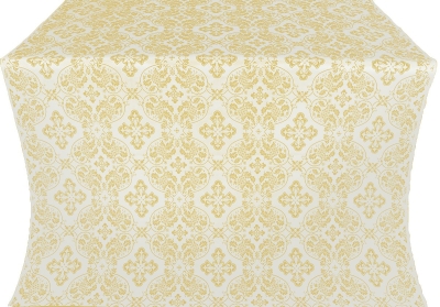 Rostov silk (rayon brocade) (white/gold)