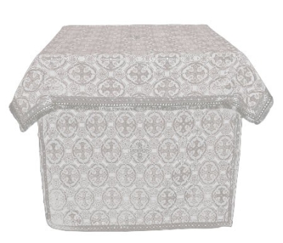 Altar Table vestments - brocade BG4 (white-silver)