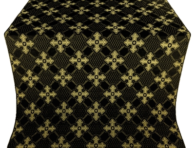 Podolsk silk (rayon brocade) (black/gold)